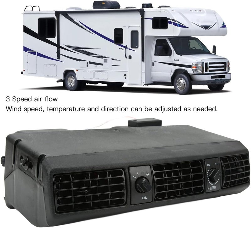 Focket Universal Under Dash AC Air Conditioning Evaporator Kit, 360CFM 3 Speed Cooling Capacity 18853 BTU, 32 Pass 4 Way Coil Universal Air Conditioner for Classic Cars, Motorhomes (12V) - Image 2